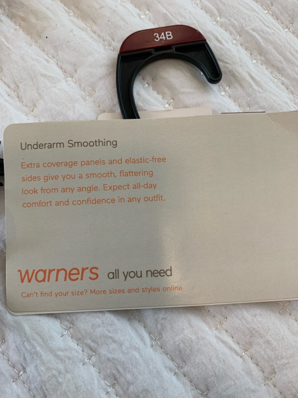 Warners Blissful Benefits Wireless T-Shirt Bra Nude Tan Side smoothing 34B - Picture 4 of 5